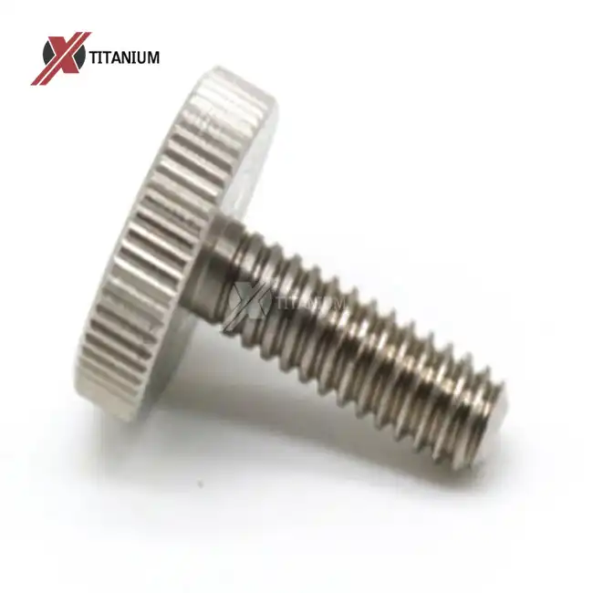 Titanium Flat Head Knurled Screw
